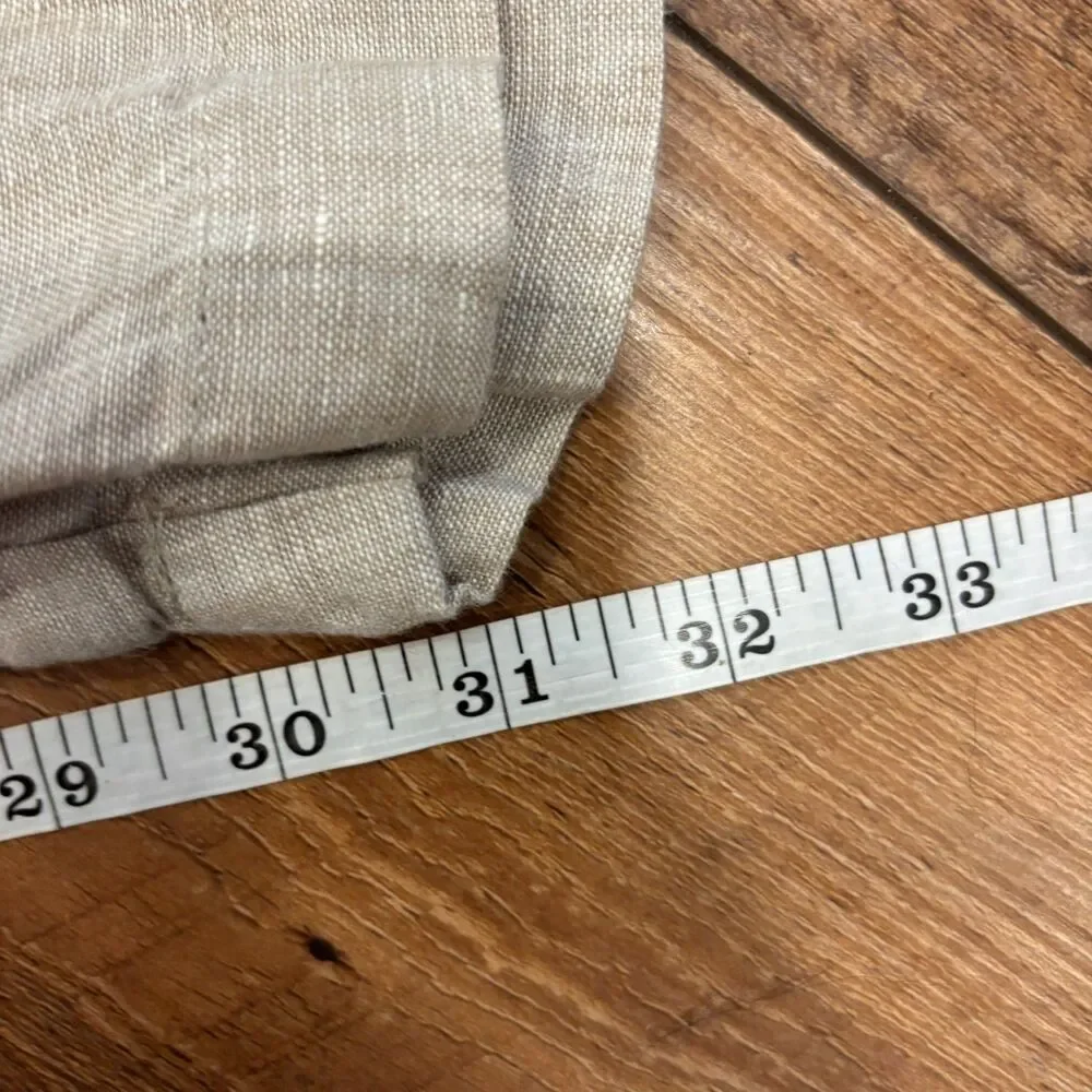 NEW Quince XL Beige Flax 100% European Linen Drawstring Beach Pants Resortwear